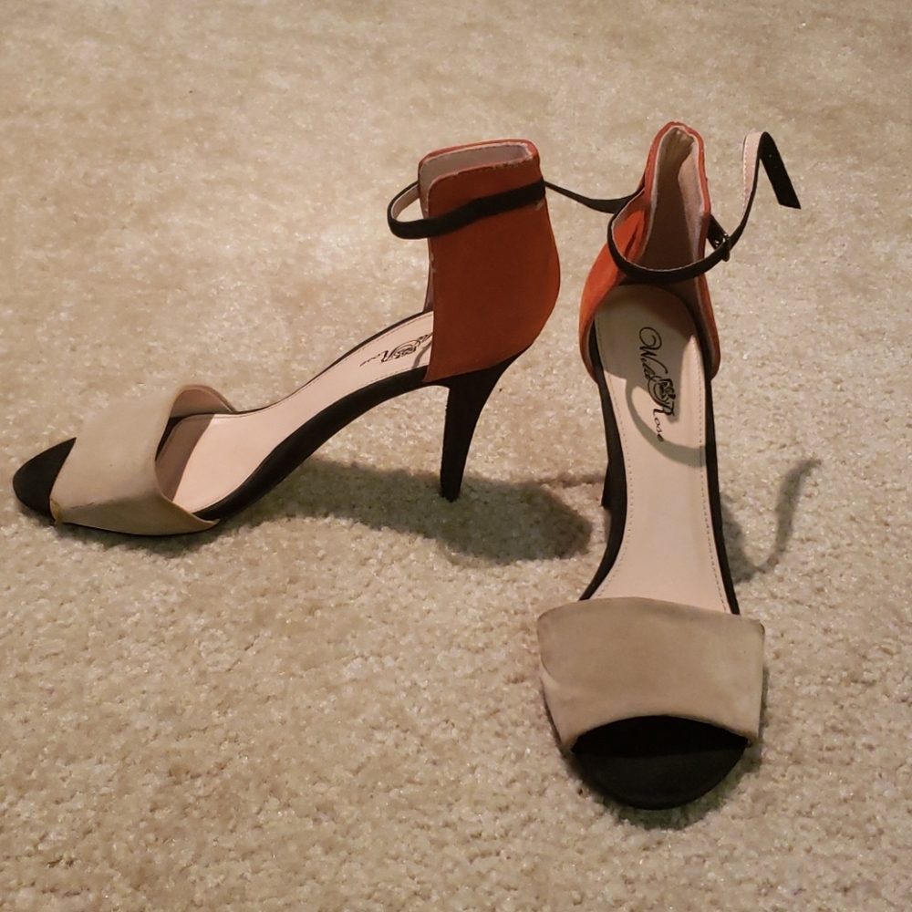 Color block heels